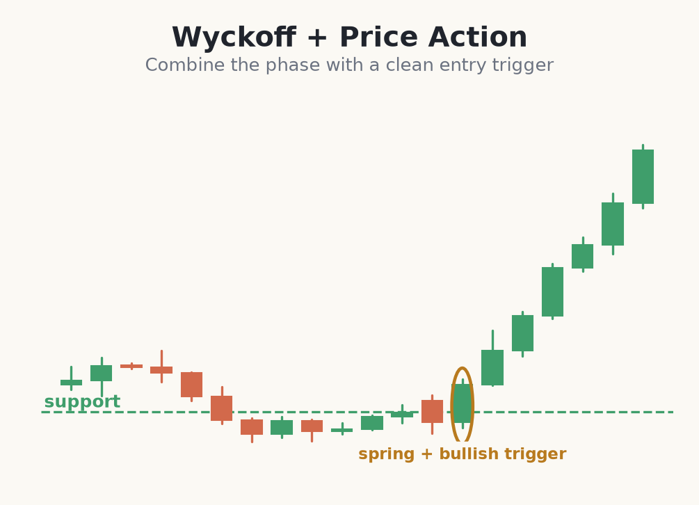 Combining a spring with a bullish price action trigger